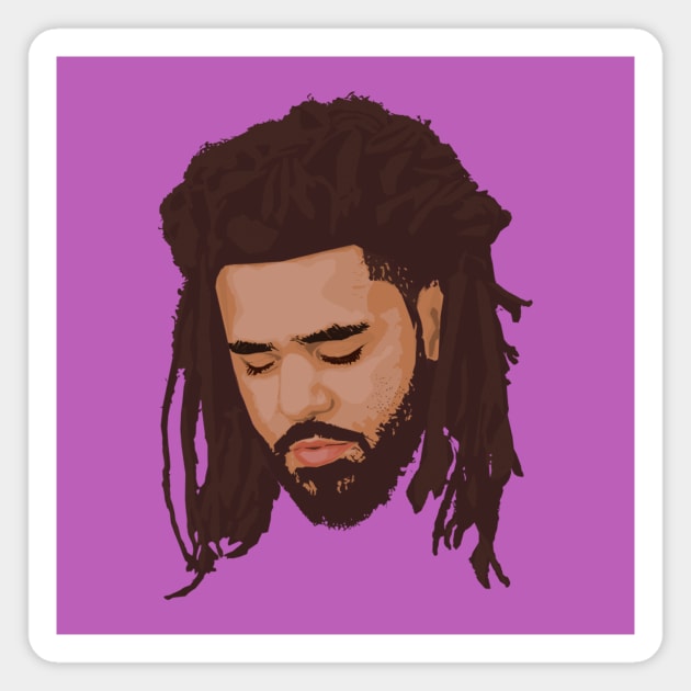 J.Cole portrait Magnet by SHACHAR